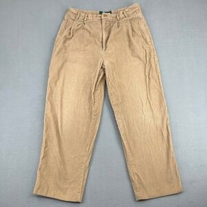 Natural Elements Mens‎ Tan Pleated Wide Wale Corduroy Pants 34 Relaxed Fit Vtg